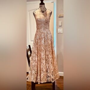Betsy & Adam Lace & Sequin Formal Dress